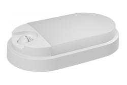 LED luminaire TULON with motion sensor, 15 W, 1350 lm, 4000K, AC220-240V, IP54, oval, white