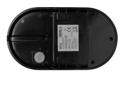 LED luminaire TULON with motion sensor, 15 W, 1350 lm, 4000K, AC220-240V, IP54, oval, black