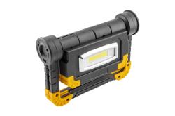 LED floodlight with rechargeable battery WORKY, 2x10 W COB, 1200 lm, 6400K, 5V/1A, USB-C, IP44
