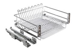 GTV MOVIX drainer drawer, 700, soft-close, without guides, front fastening, chrome