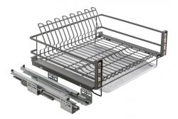 Drainer GTV MOVIX drawer, 800, soft-close, without guides, front fastening, anthracite