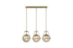 Ceiling luminaire DROP 3 , 6335, AC220-240V, 50/60Hz, 3*E27, max.25W, length 68 cm, gold