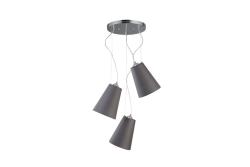 Ceiling luminaire KASEL 3, 6229, AC220-240V, 50/60Hz, 3*E27, max.40W, avg. 46 cm, grey