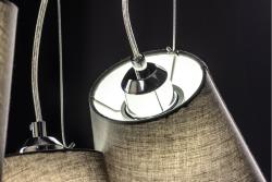 Ceiling luminaire KASEL 3, 6229, AC220-240V, 50/60Hz, 3*E27, max.40W, avg. 46 cm, grey