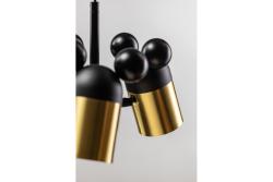 Ceiling luminaire MOUSE II, 0598, max.250V, 50/60Hz, 3*E27, max.25 W, IP20, avg. 30 cm, gold/black