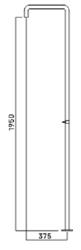 Waterevolution Flow douchezuil met mengknop RVS T146IE