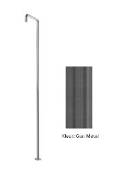 Waterevolution Flow douchezuil met mengknop gun metal T146GME