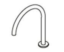 Waterevolution baduitloop U chroom tbv t138 badrandkraan T1.B1.38U.01