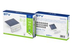 LED luminaire on solar battery DAVOS, motion/twilight sensor, 1000lm, 4000K, 2000 mAh, IP54, white