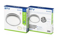 MARS LED 9in1 Ceiling Light Fixture, 24/18/12W, 100lm/W, CCT, AC220-240V, IP65, Grey