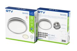 MARS LED 9in1 Ceiling Light Fixture, 24/18/12W, 100lm/W, CCT, AC220-240V, IP65, Grey