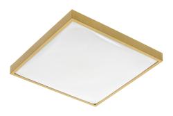 LED luminaire ALTAR, 24 W, 1680 lm, 4000K, AC180-250V, PF>0.5, IP44, 295x295 mm, gold