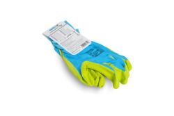 ULLER latex coated gloves blue/green 8