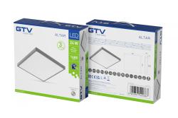 LED svítidlo ALTAR, 24 W, 1680 lm, 4000 K, AC 180–250 V, PF > 0,5, IP44, 295 × 295 mm, šedé