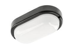 LED luminaire KODO, 8 W, 720 lm, AC175-260V, 4000K, PF>0.5, Ra≥80, IP54, IK08, oval, black