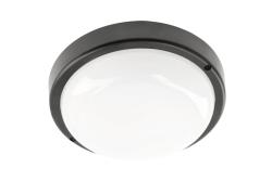 LED luminaire KODO-OK, 12 W, 1080 lm, AC175-260V, PF>0.5, Ra≥80, IP54, IK08, 4000K, round, black