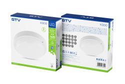 LED luminaire KODO, 18 W, 1620 lm, 4000K, AC180-250V, IP54, IK08, round, white