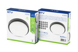 LED luminaire KODO, 18 W, 1620 lm, 4000K, AC180-250V, IP54, IK08, round, black