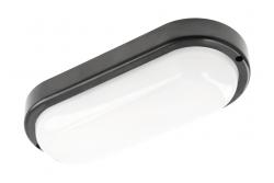 LED luminaire KODO, 18 W, 1620 lm, 4000K, AC180-250V, IP54, IK08, oval, black