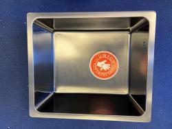 OUTLET Aquadesign R25 steel opbouw, onderbouw en vlakinbouw spoelbak gun metal 34x40cm 1208958205