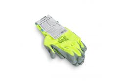 VECHTE corrugated gloves coated with nitrile green/c.grey 8