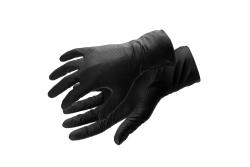 WUSSOW disposable nitrile gloves with diamond texture black (100 pcs/pack) S