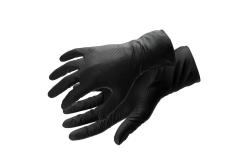 WUSSOW disposable nitrile gloves with diamond texture black (100 pcs/pack) S