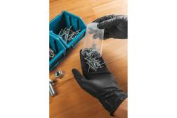 WUSSOW disposable nitrile gloves with diamond texture black (100 pcs/pack) S