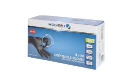 WUSSOW disposable nitrile gloves with diamond texture black (100 pcs/pack) S