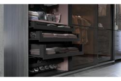 GTV ELITE pull out shoe rack drawer 860-918 soft-close, black