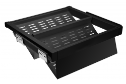 GTV ELITE metalen uitschuifbare schoenenrek lade 660-718 soft-close, zwart