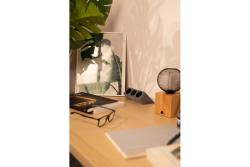 Furniture socket SOFITO, 2xSHUKO, USB A+C, cable 1.5 m, gray flock