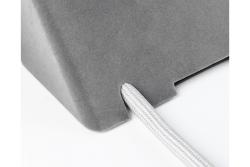 Furniture socket SOFITO, 2xSHUKO, USB A+C, cable 1.5 m, gray flock