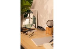 Furniture socket SOFITO, 2xSHUKO, USB A+C, cable 1.5 m, gray flock