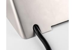 Furniture socket SOFITO, 2xSHUKO, USB A+C, cable 1.5 m, stainless steel