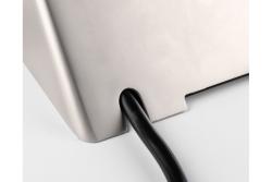Furniture socket SOFITO, 2xSHUKO, USB A+C, cable 1.5 m, stainless steel