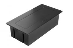 MULTISOFT furniture socket 2x Socket with Earthing, USB A+C, RJ45, HDMI, Power Cable with Plug, Black