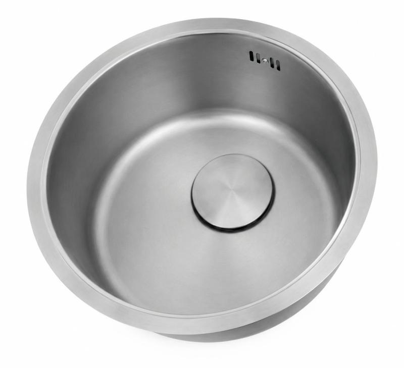 Pure.Sink Rondo RVS Ronde Spoelbak Vlakinbouw, Onderbouw en Opbouw 37 cm PRN38-02