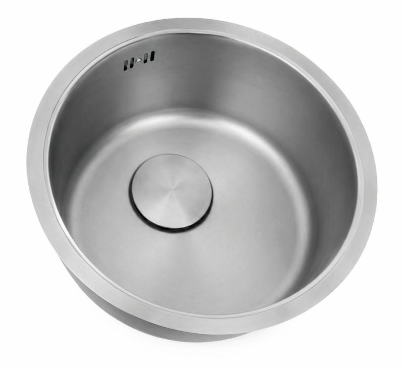 Pure.Sink Rondo RVS Ronde Spoelbak Vlakinbouw, Onderbouw en Opbouw 37 cm PRN38-02