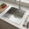Pure.Sink Luxion Stainless steel sink 36x40 cm undermount, flush mount, and top mount  PLX3640-02