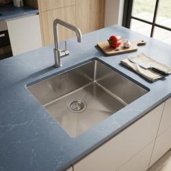 pure sink luxion stainless steel 36 40 blue marble counter top scenery image