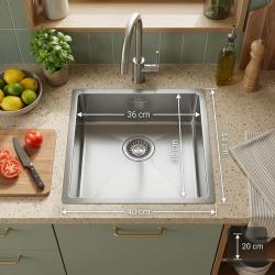 pure sink luxion stainless steel 36 40 tehnical scenery image