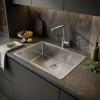 Pure.Sink Luxion Stainless steel sink 55x40 cm undermount, flush mount, and top mount PLX5540-02