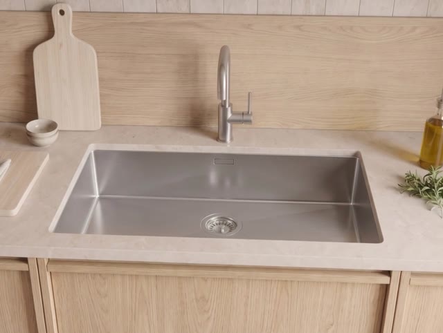 Pure.Sink Luxion Large stainless steel sink 74x40 cm undermount, flush mount, and top mount PLX7440-02