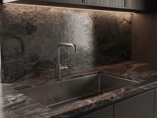 Pure.Sink Luxion Large Gun metal sink 74x40 cm undermount, flush mount, and top mount PLX7440-61