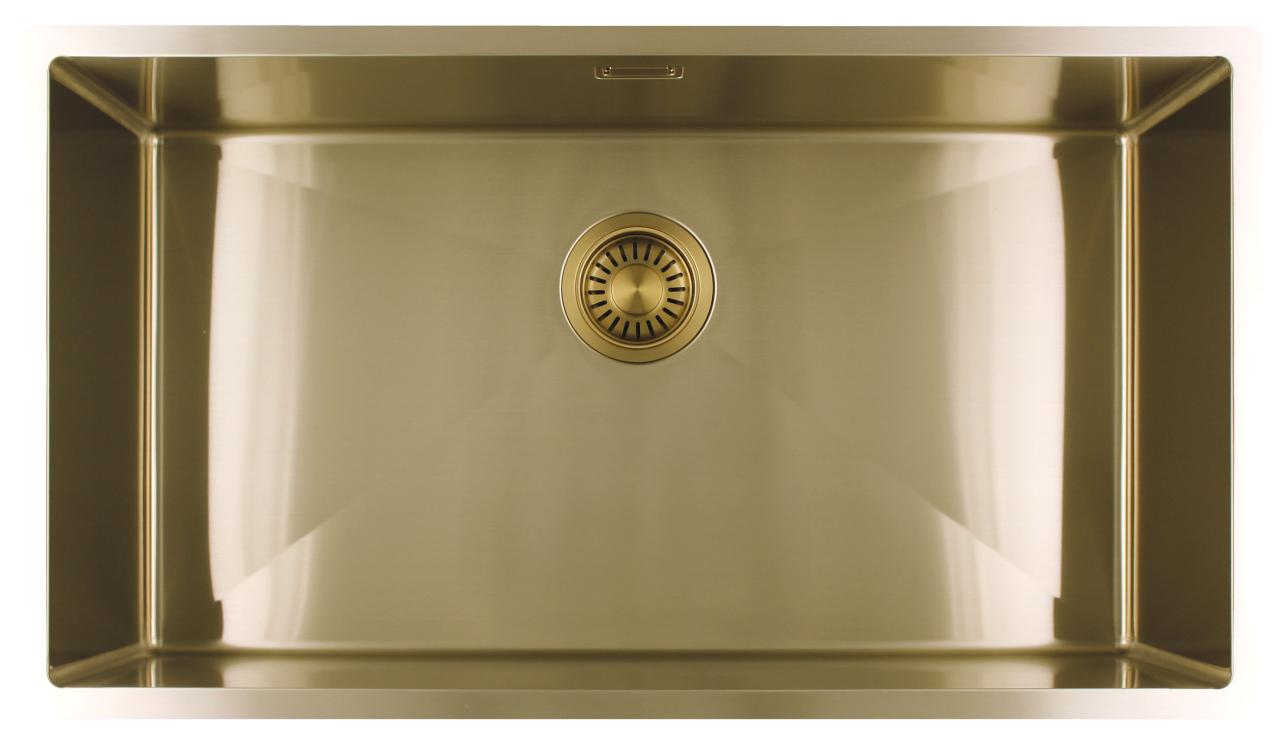 Pure.Sink Luxion Stor guldvask 74x40 cm undermontering, planmontering og påbygning PLX7440-60