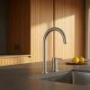 Pure.Sink Luxion 2-hole solid stainless steel kitchen faucet with round spout PLX2HR-02