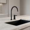 Pure.Sink Luxion 2-hole Matte Black Kitchen Faucet with Round Spout PLX2HR-10