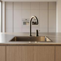 Pure.Sink Luxion 2-gats Mat Zwarte keukenkraan met ronde uitloop PLX2HR-10