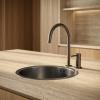 Pure.Sink Luxion 2-hole Gun Metal Kitchen Faucet with Round Spout PLX2HR-61